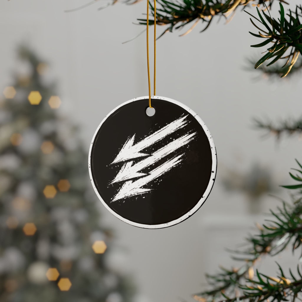 Antifa Ceramic Ornament — Double-Sided Political Holiday Decoration