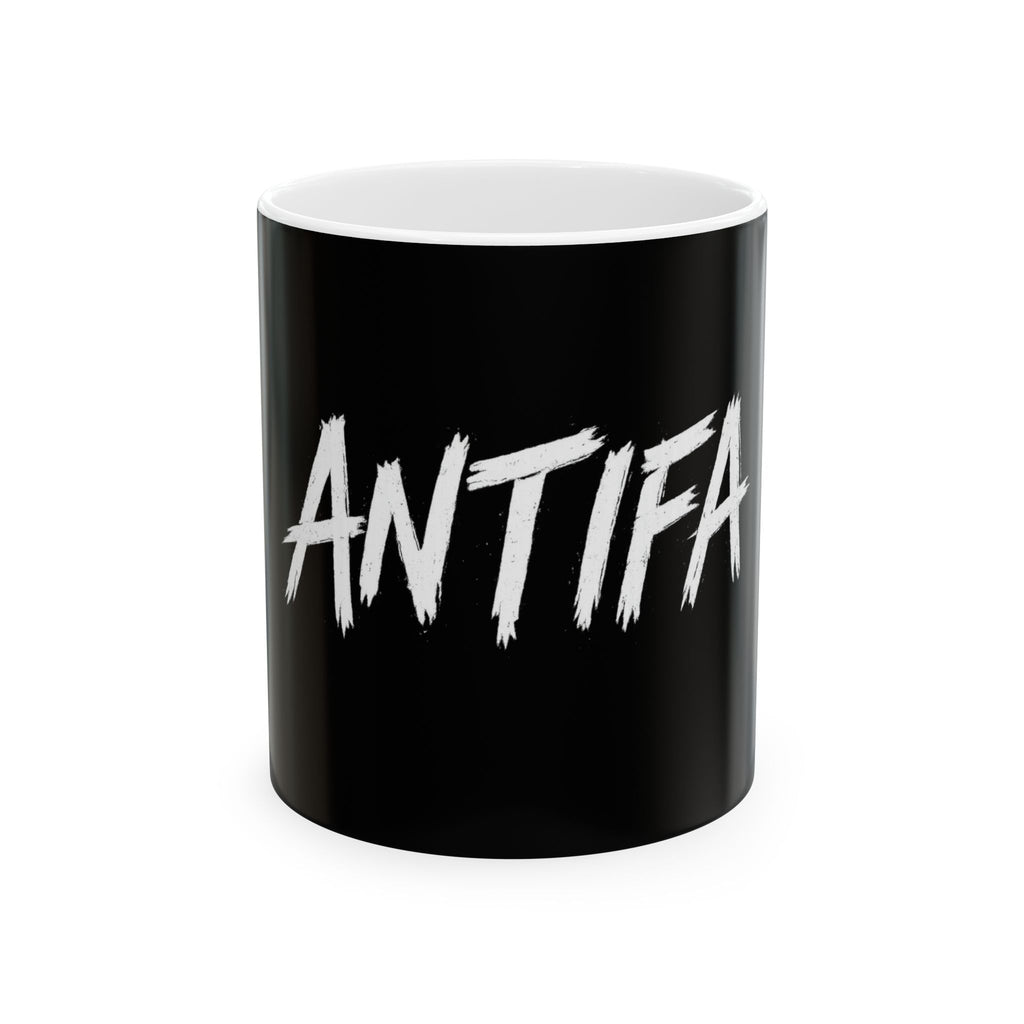 Antifa Logo Ceramic Mug - Political Activism Coffee Cup (11oz, 15oz)